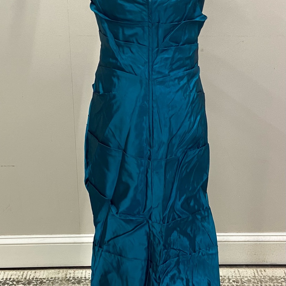 NWT Javoni Teal off shoulder dress. Size 10 - Picture 3 of 4